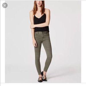Loft olive green sateen legging
